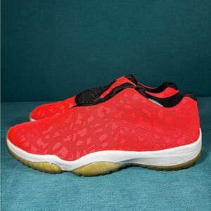 Size 13 - Men’s Air Jordan Future low Bright Crimson camo shoes